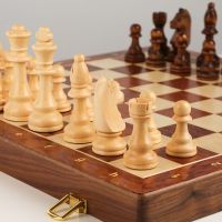 国际象棋实木套装大号儿童木质折叠棋盘西洋棋比赛专用che