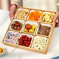 九宫格零食盘水果托盘干果盘子甜品盒子点心分格糖果坚果瓜子拼盘