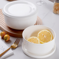 隔水炖碗蒸蛋碗带盘子陶瓷碗带盖饭盒微波炉骨瓷保鲜碗泡面碗