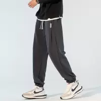 伊夫狼爪(YIFULANGZHUA)重磅450克设计感卫裤新款百搭春秋季宽松束脚裤QB美式港风运动裤休闲裤