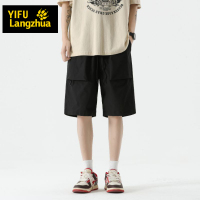 伊夫狼爪(YIFULANGZHUA)日系短裤男多口袋夏季宽松休闲运动五分裤直筒潮牌机能工装裤