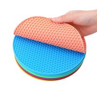 硅胶隔热垫餐桌垫防烫家用耐高温碗垫锅垫盘垫保温杯垫餐垫砂锅垫 糖果 两片体验装(不同颜色)