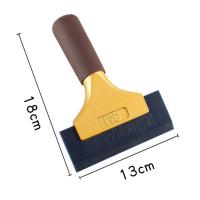 贴膜推水刮板玻璃清洁铝合金刮板玻璃水刮厚重牛筋刮板玻璃清洁刮 3M土豪金短柄