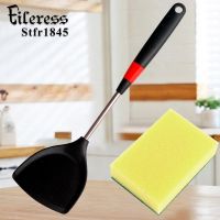 德国高品质硅胶铲勺不粘锅炒锅煎锅专用护锅硅胶铲耐高温炒菜铲子 高品质食品级护锅微分子硅胶系列 一代微分子硅胶铲+刷锅海绵