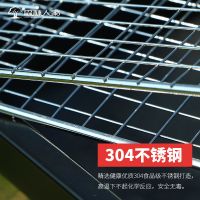 森林人家烧烤用具烤鱼夹子304不锈钢商用大号烤鱼网夹板家用工具