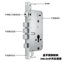 不锈钢防盗门锁 大门锁配件天地锁方头锁圆头上提反锁通用型锁体 全钢方头单活双活锁体