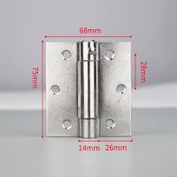 不锈钢弹簧合页单双开隐形自动关门闭门器牛仔门回弹铰链合叶回位 3寸单弹【2.5mm厚】