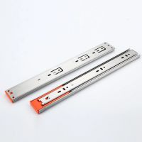 导轨滑轨三节不锈钢抽屉阻尼缓冲静音轨道加厚一副价 10寸-25CM 加厚(静音)不锈钢导轨