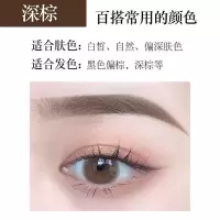 NOVO眉笔极细小三角双头眉笔防水防汗不晕染持久自然不脱色初学者 1#深棕