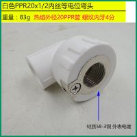 PPR等电位内牙弯头双联内丝弯头4分6分冷热ppr水管接头配件防漏电 等电位白色L20X1/2内丝弯