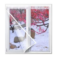 窗户保温膜窗帘密封条隔音膜防风保暖塑料膜冬季挡风防寒防风神器 白色包边双线缝纫[整片款] [定做尺寸]专用