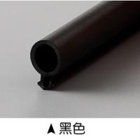 塑钢窗户密封条平开门窗防尘防风隔音防撞抗冻抗老化硅胶卡槽胶条 O型9mm黑色 5米