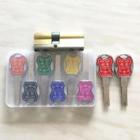 厂家直销4D滴胶高档锁芯 超D双面叶片多轨道锁芯 七彩门锁锁配件 七彩65中(32.5+32.5)