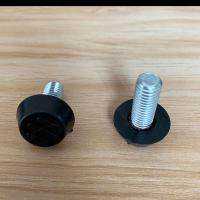 可调节塑料方管不锈钢内塞螺母管塞脚垫钢管堵头桌椅脚垫套调节脚 M8(脚垫)#20 (3只)