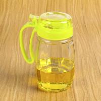 玻璃调料盒盐罐调味罐厨房用品味精佐料瓶收纳盒油壶调味瓶罐套装 绿色 单只油壶(送杯刷)