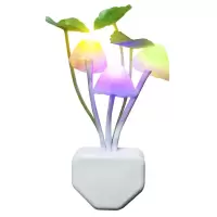 蘑菇荷叶灯创意LED灯可爱装饰灯 梦幻蘑菇小夜灯 智能光控小夜灯 LED蘑菇小夜灯1个