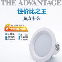 雷士led超薄筒灯3W4W10W12W开孔7.5客厅吊顶2.5寸4寸过道灯91225 促销超薄3w-开孔75-黄光