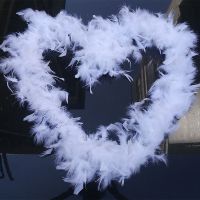 大火鸡羽毛条羽毛串婚庆花束装饰 舞蹈演出服装拖尾手工diy羽毛灯 白色
