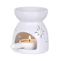 香薰灯香薰炉精油灯卧室香炉家用室内熏香炉助睡眠陶瓷香薰蜡烛 翠萱香薰炉(带托盘)+10个蜡烛