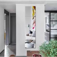 穿衣镜壁挂镜子全身粘贴试衣镜贴墙镜子舞蹈镜宿舍拼接镜化妆镜 直角 22*22四片+海绵胶