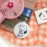 韩风chic简约少女心欧式公主风浮雕宿舍寝室房间镜子化妆镜 史努比小圆镜 仅镜子