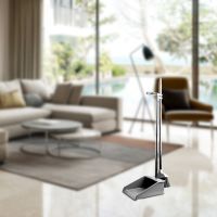 家用清洁套装 时尚家居扫把地刮垃圾桶簸箕厂家直销火炬之光 特价二件套(咖啡色)