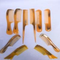 [10把装]牛筋塑料梳子不伤发防静电梳子不易断化妆按摩梳子 10把黄色小