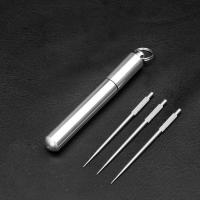 优质钛合金牙签水果签户外随身便携剔牙神器送长辈赠铝合金牙签筒 牙签3根(赠铝合金牙签筒)每天10名