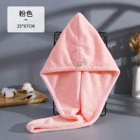 干发帽速干超强吸可爱女擦包头发毛巾长发成人洗发加厚珊瑚绒浴帽 迅速干头发[脂粉