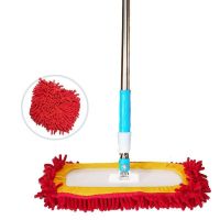 雪尼尔拖把平板干湿两用吸水毛毛虫家用拖把瓷砖木板懒人拖净神器 布套1个 颜色随机