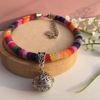 泰迪比熊小型犬项圈民族风宠物猫项圈狗狗铃铛狗牌项链宠物用品 彩色单铃铛 XS码适合0-3斤猫或狗