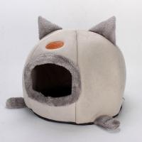 猫头窝封闭保暖四季猫窝狗窝垫子 M:33*33*35 灰色