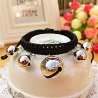 狗铃铛项圈狗项链泰迪比熊猫铃铛小型犬可爱饰品颈圈小猫铃铛项圈 黑色 电镀 S-小型