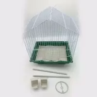 虎皮鹦鹉鸟笼牡丹玄凤别墅笼子文鸟珍珠小号铁艺金属喷漆鸟笼 白色 单笼无礼包