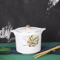 北欧风陶瓷调味罐调料盒调味瓶大猪油罐小盐罐糖家用辣椒油祖母绿 LOVE白金 1.2斤无孔勺