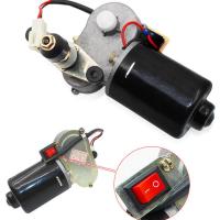 摩托三轮车电动雨刷老年代步雨刮器电动车刮水器雨刮电机无骨雨刷 [纯铜单独电机一个]