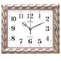 静音钟表卧室客厅挂钟简约表钟创意石英钟日历温湿度挂表家用时钟 尊贵金色 26cm*22cm简约版