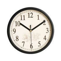 静音挂钟客厅北欧钟表挂墙家用时钟现代简约大气挂表时尚石英钟 8寸(20cm)黑色