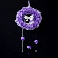 结婚用品 创意婚房装饰布置婚庆婚礼拉花挂件 装饰挂件 紫色摩天熊挂件一个