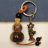 十二生肖牦牛角葫芦钥匙扣链车挂件祈福招财镇宅挡煞防小人保平安 牦牛角+立体观音像 鼠