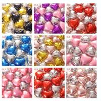 桃心形五角星四叶草混装月亮铝膜气球批发结婚房布置生日商店装饰 18寸爱心形混色 10个送打气筒