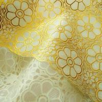 桌布防水防烫防油免洗塑料餐桌垫家用客厅茶几蕾丝台布长方形 006小橘瓣花-金 68*68cm(床头柜盖布)