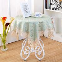小圆桌桌布圆形茶几布家用床头柜盖巾清新台布客厅长方形餐桌布艺 绿蝴蝶 60*60cm万能盖巾
