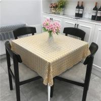 正方形桌布防水防油免洗欧式家用八仙桌台布PVC塑料餐桌布盖布 23烫金 60*60cm床头柜1个装