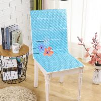 坐垫家用连体椅子套凳子罩餐椅套椅套座套餐椅垫防滑靠背一体凳垫 连体特价蓝[(要几个拍+几个)]