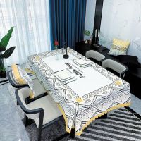 北欧风桌布布艺防水防油免洗欧式简约现代可爱餐桌茶几长方桌布 至尊防油布艺[北欧几何] 40*60(适合床头柜.微波炉)