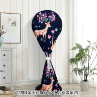 弹力布全包电风扇罩布艺防尘罩立式风扇套落地扇罩台扇电扇保护套 印花弹力布风扇罩 梅花鹿 台式