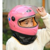 电动车儿童头盔男女小孩宝宝可爱卡通四季保暖围脖安全全盔 222粉色围脖可拆【3-9岁】 均码