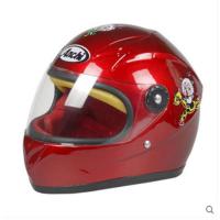 夏季防晒儿童头盔电动车摩托车男 女小孩子可爱卡通半盔安全帽 冬款 红色