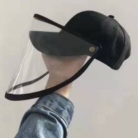 [防飞沫]韩版防护防尘帽渔夫帽透明护脸面罩可拆卸户外棒球帽子 [防飞沫]棒球帽